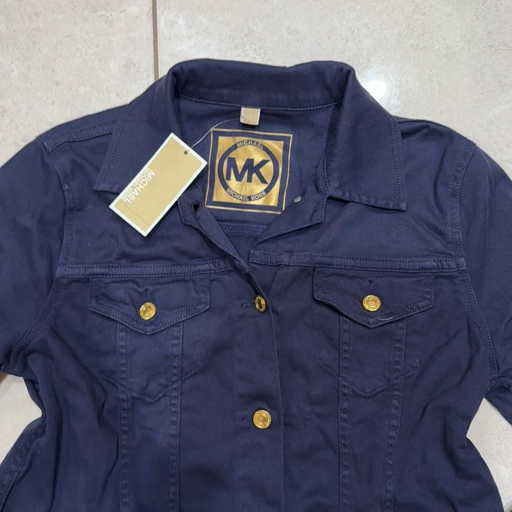 NEW Michael Kors Blue Denim Jacket - Picture 3 of 5